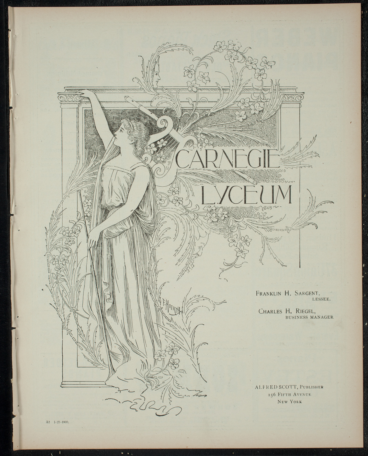 Berkeley Minstrels, January 27, 1900, program page 1