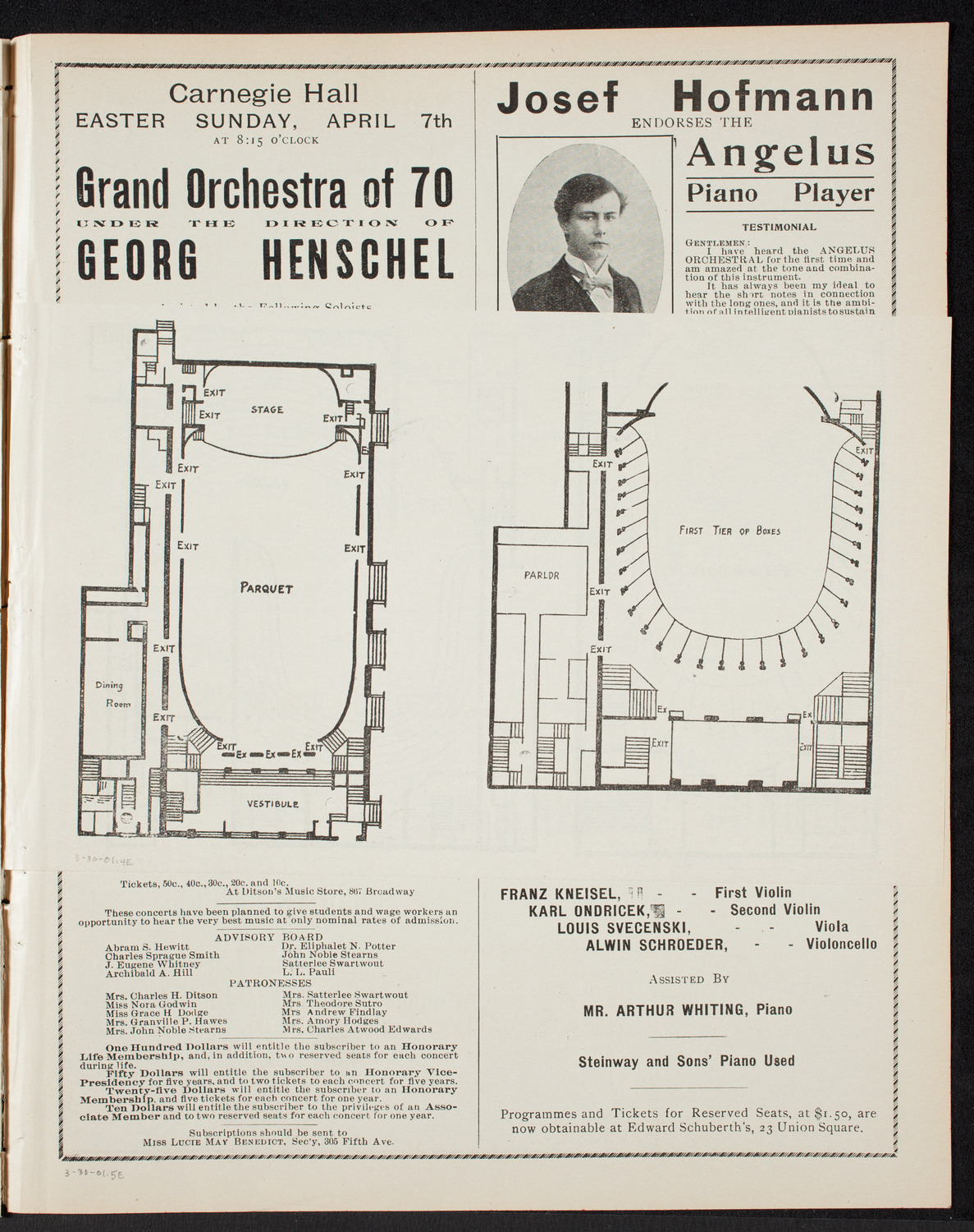 New York Philharmonic, March 30, 1901, program page 7