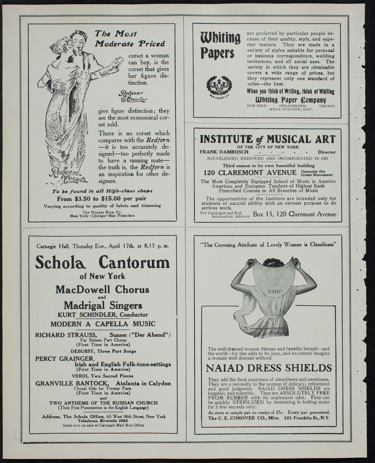 Julia Culp, Contralto, April 14, 1913, program page 2
