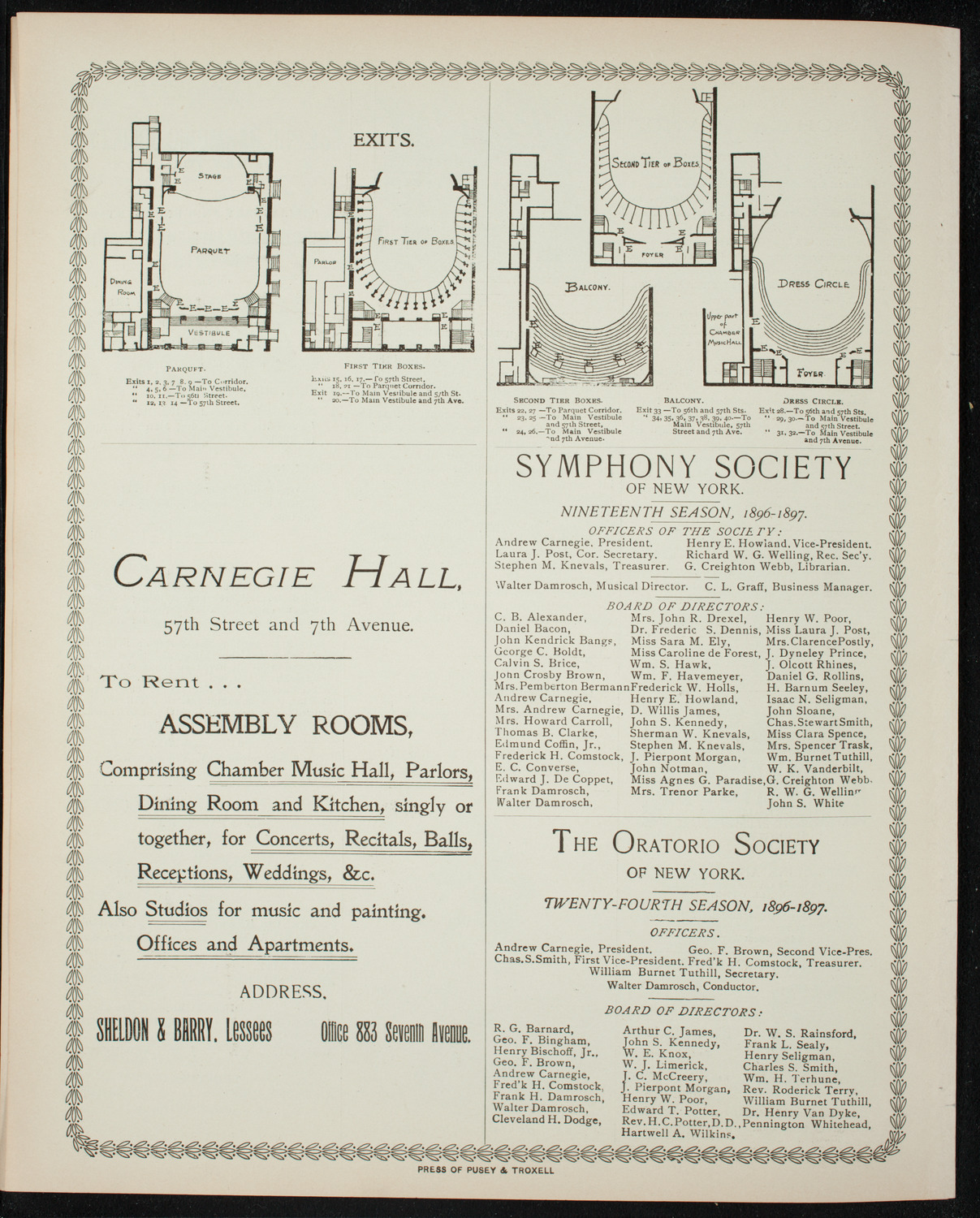 People's Choral Union and Singing Classes, May 2, 1897, program page 8
