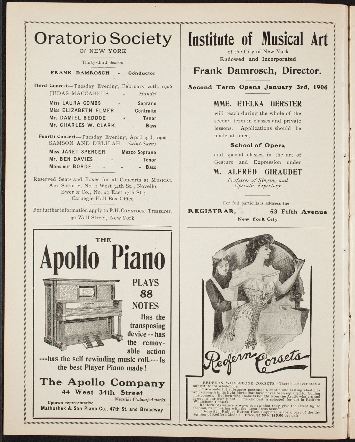 Symphony Concert for Young People, February 10, 1906, program page 2