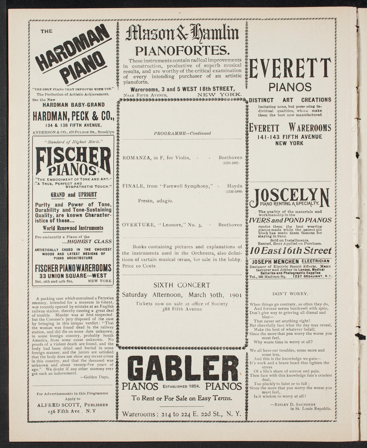 Symphony Concert for Young People, March 2, 1901, program page 6
