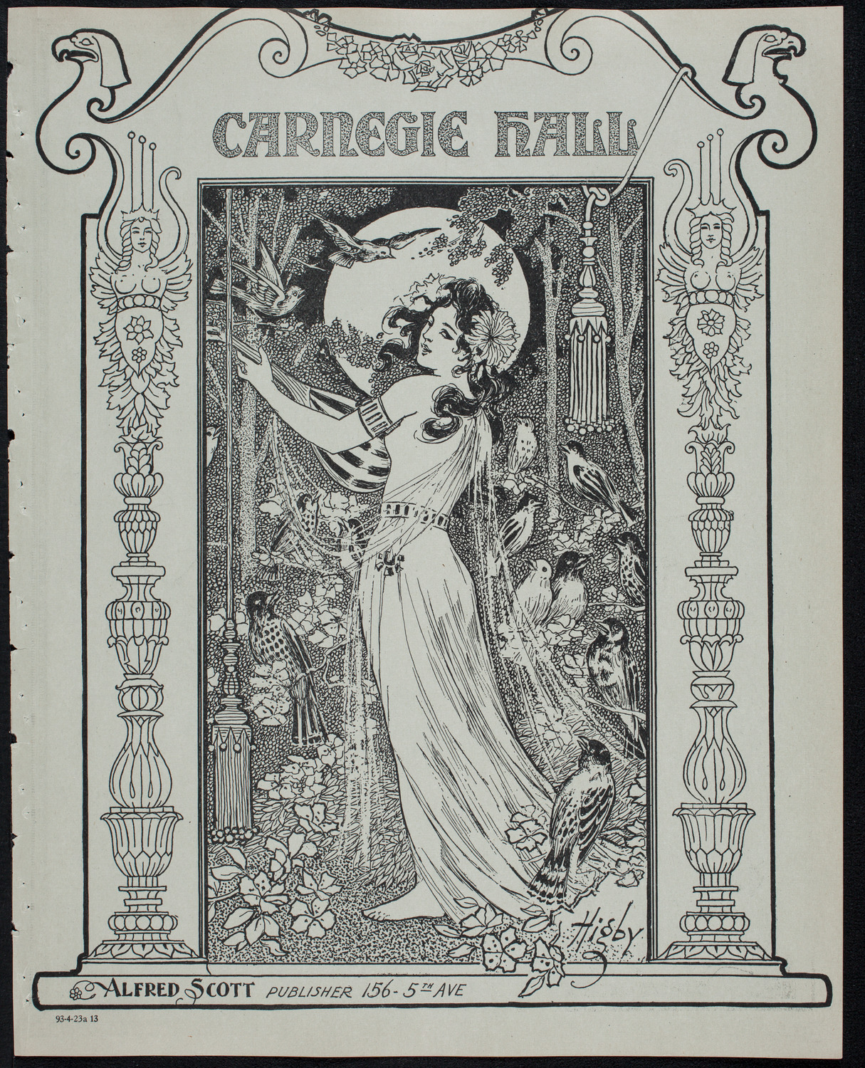 Lillian Nordica, Soprano, April 23, 1913, program page 1