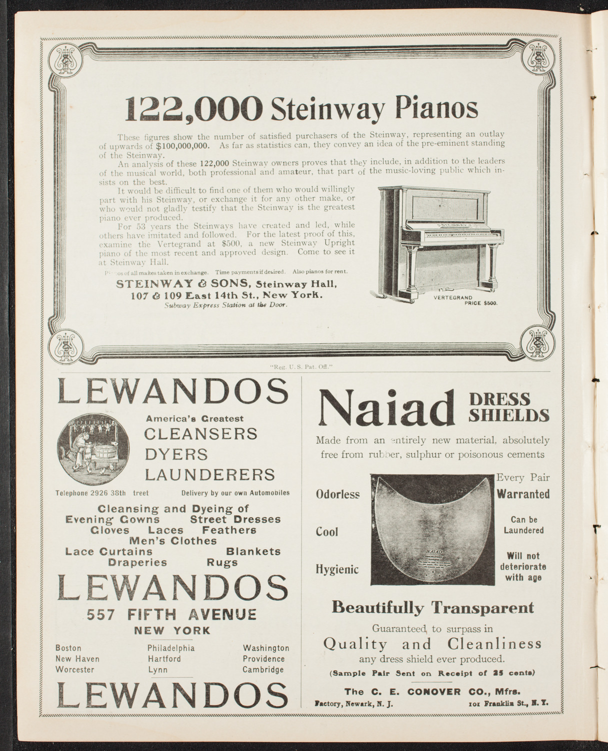 Wiener Männergesangverein (Vienna Male Choral Society), May 9, 1907, program page 4