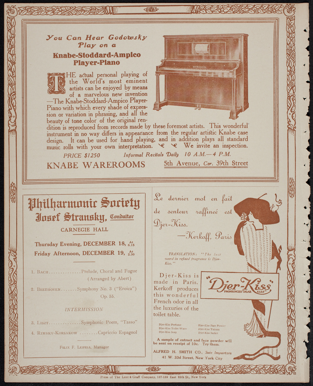 Musical Art Society of New York, December 16, 1913, program page 12