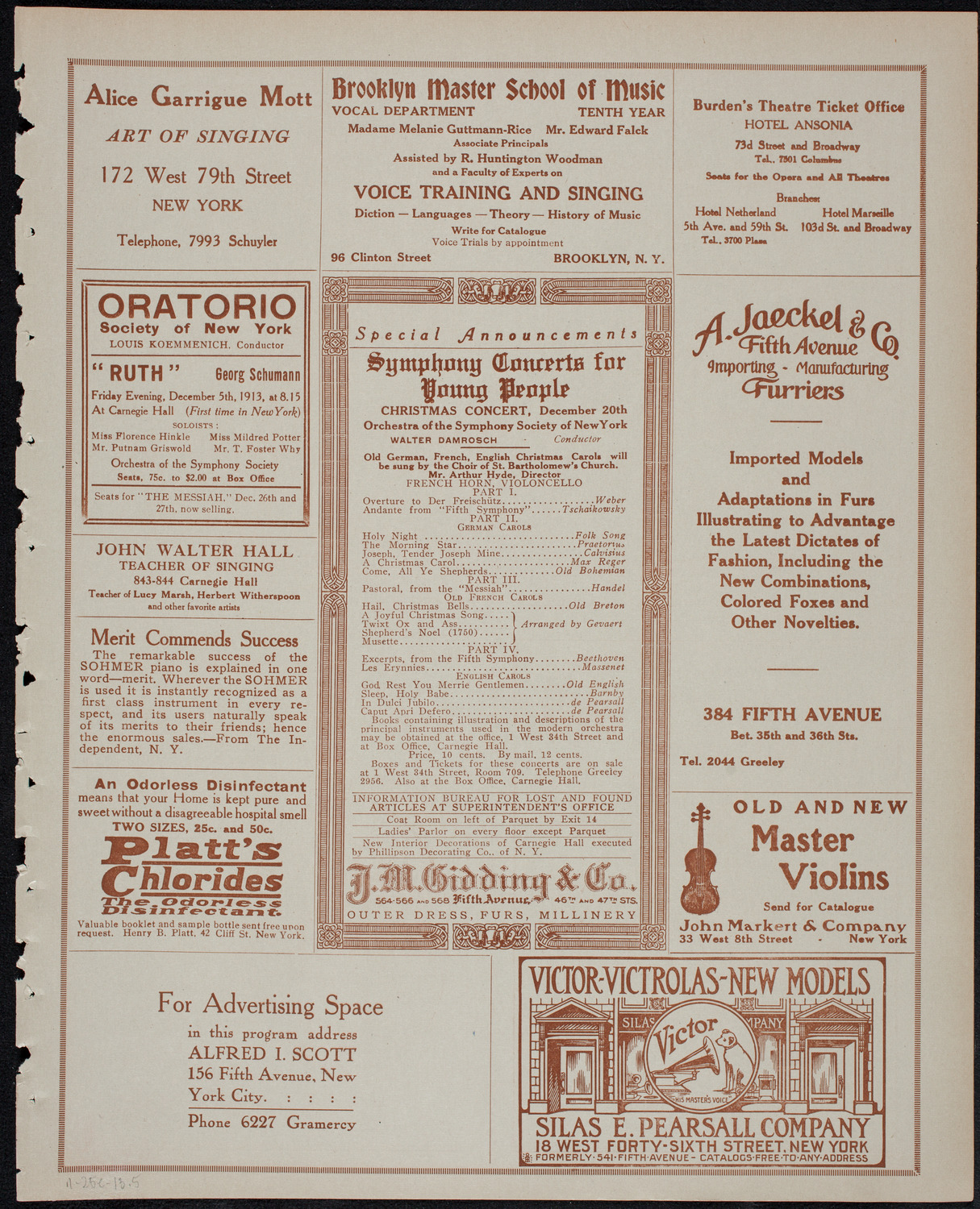 Frances Alda, Soprano, November 25, 1913, program page 9
