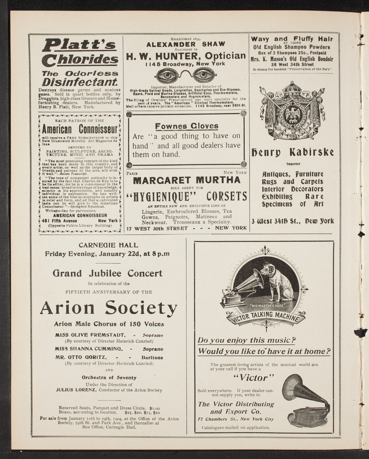New York Symphony Orchestra, January 17, 1904, program page 2