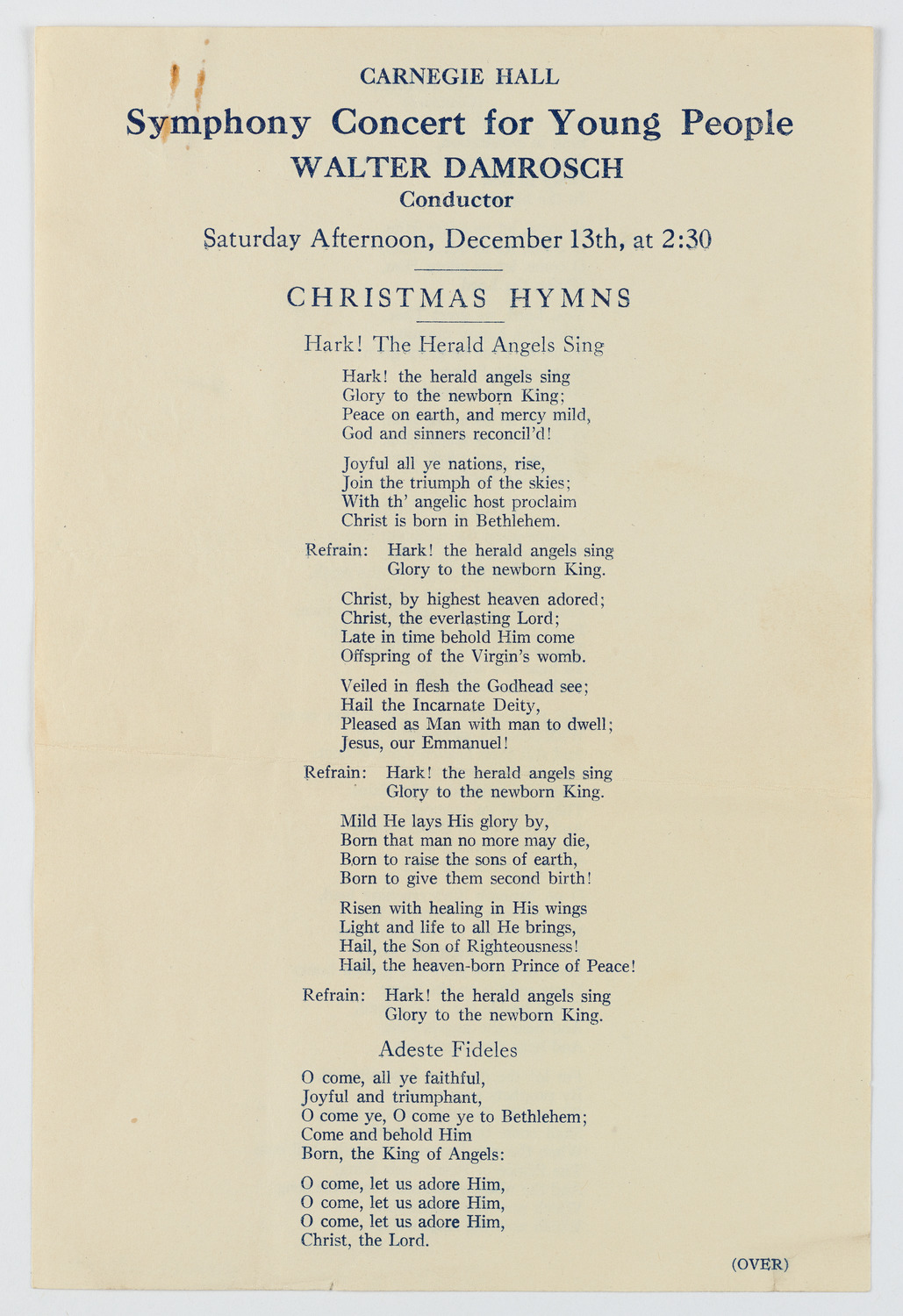 Symphony Concert for Young People, December 13, 1919