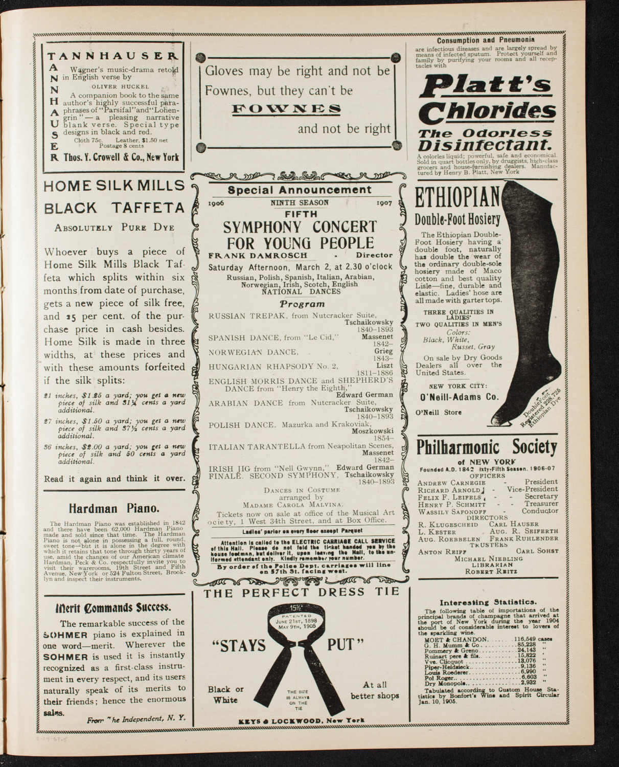Elmendorf Lecture: Scotland, February 24, 1907, program page 9