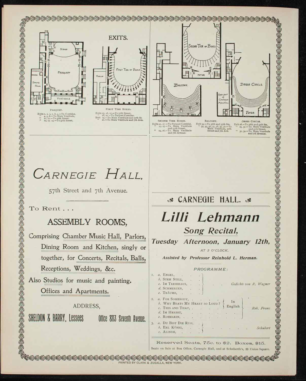 New York Philharmonic, January 9, 1897, program page 8