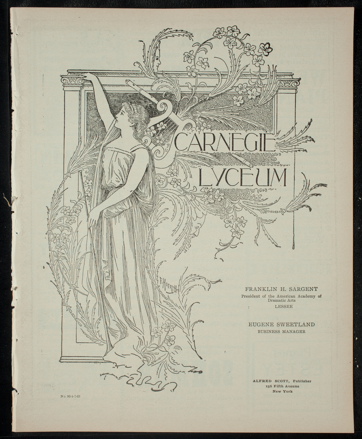 Elmendorf Lecture: A Journey Through the Holy Land, April 7, 1903, program page 1