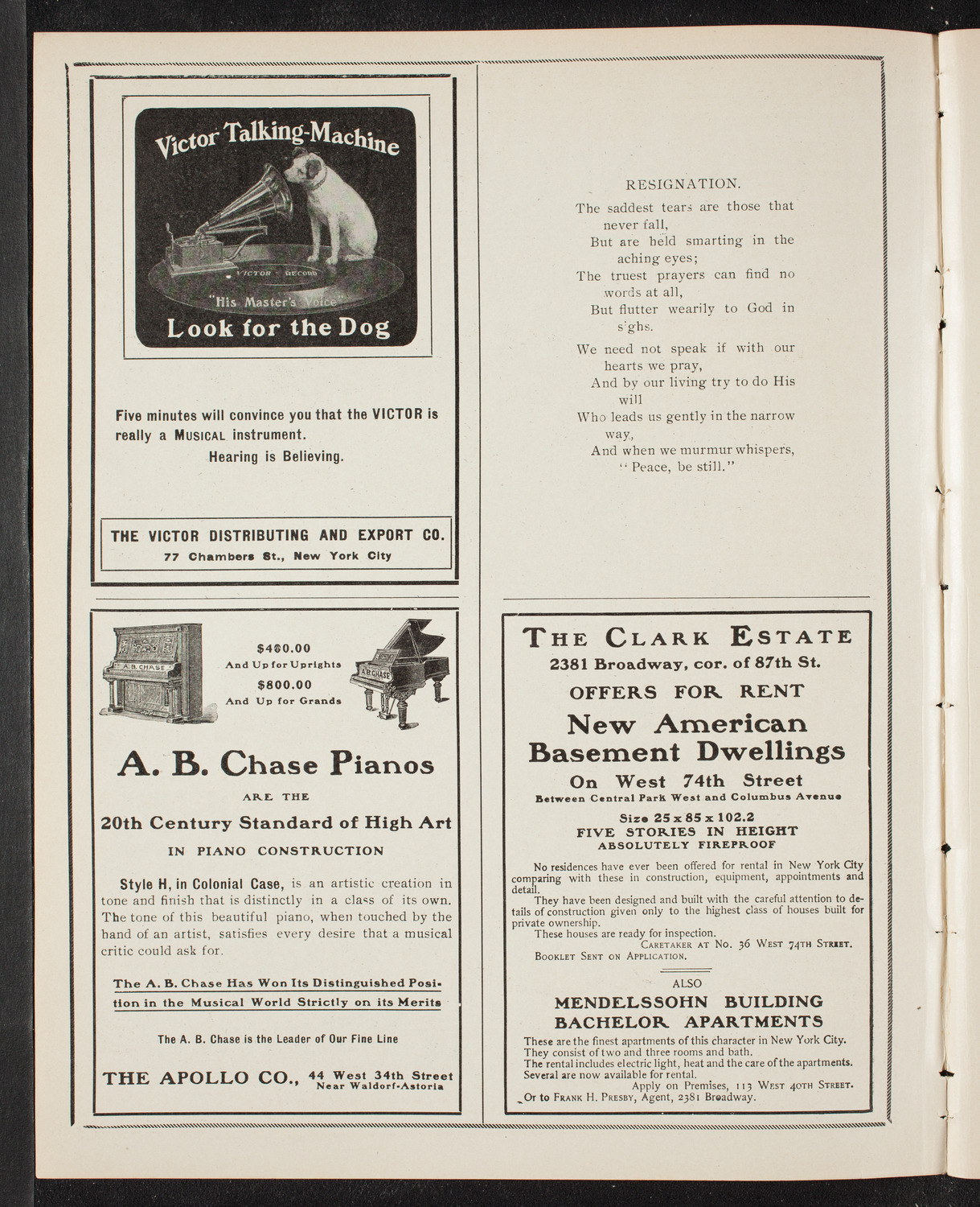 Amicitia Amateur Band, June 4, 1905, program page 2