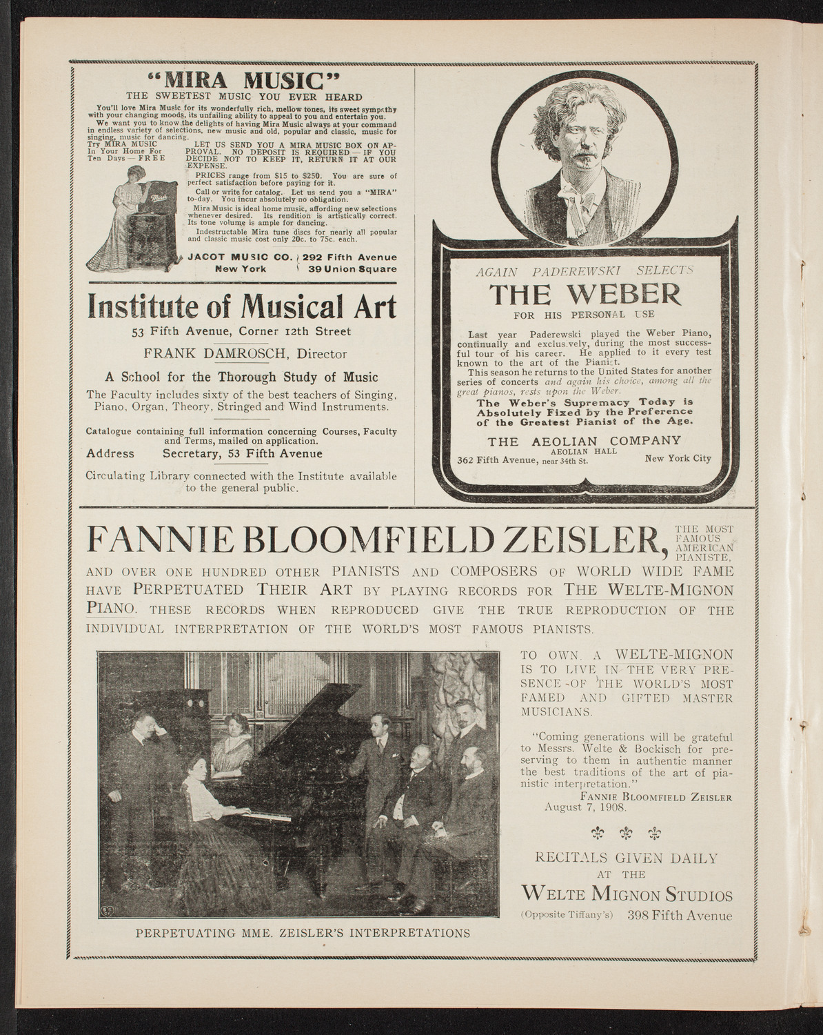 New York Festival Chorus and Orchestra, December 20, 1908, program page 6