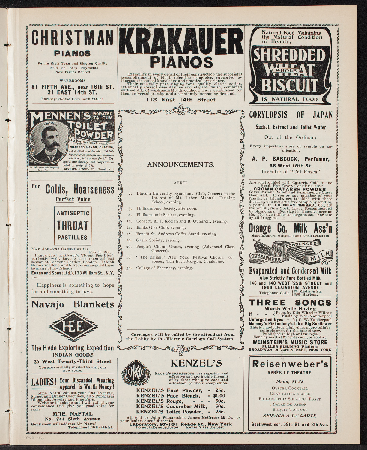 Symphony Concert for Young People, March 28, 1903, program page 3