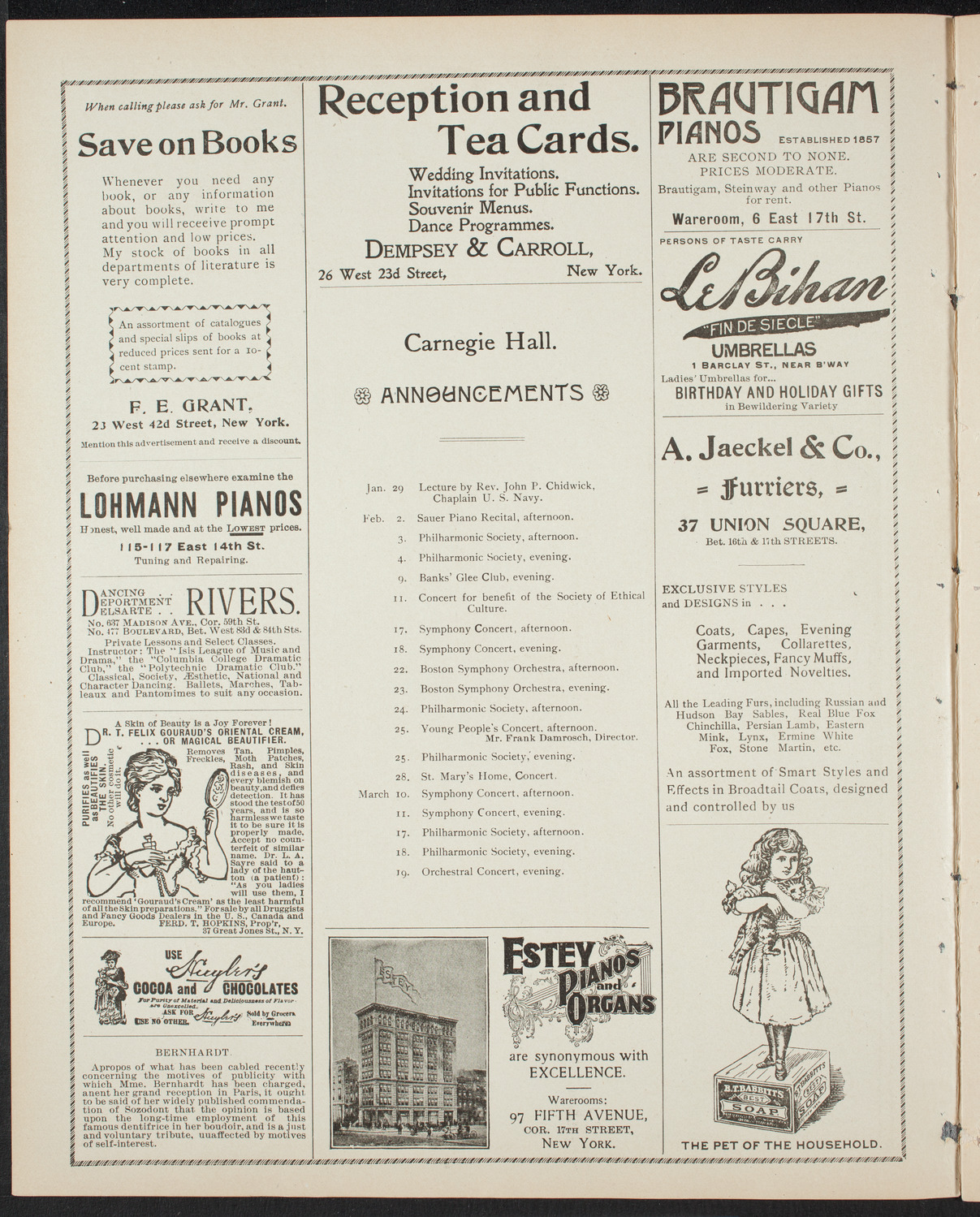 Symphony Concert for Young People, January 28, 1899, program page 2