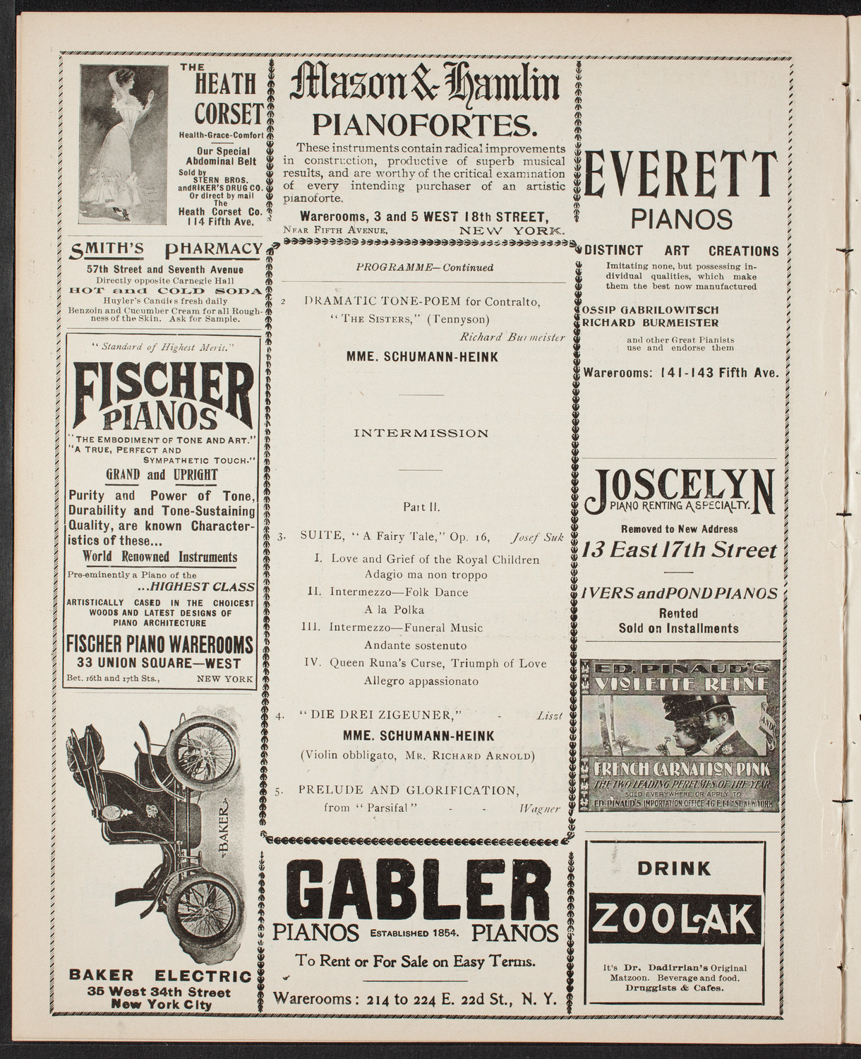 New York Philharmonic, January 10, 1902, program page 8