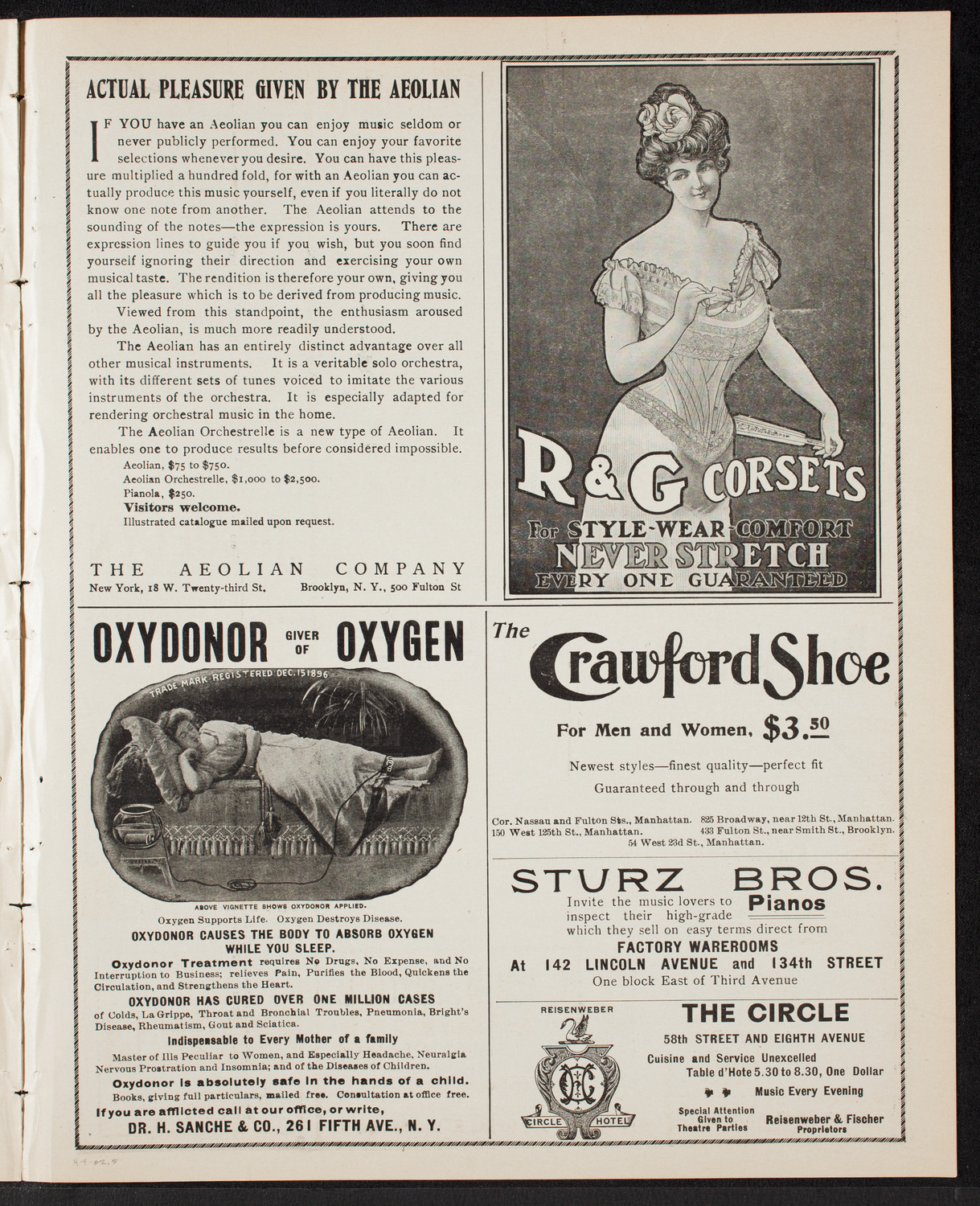 Benefit: St. Andrew's One-Cent Coffee and Meal Stands, April 9, 1902, program page 9