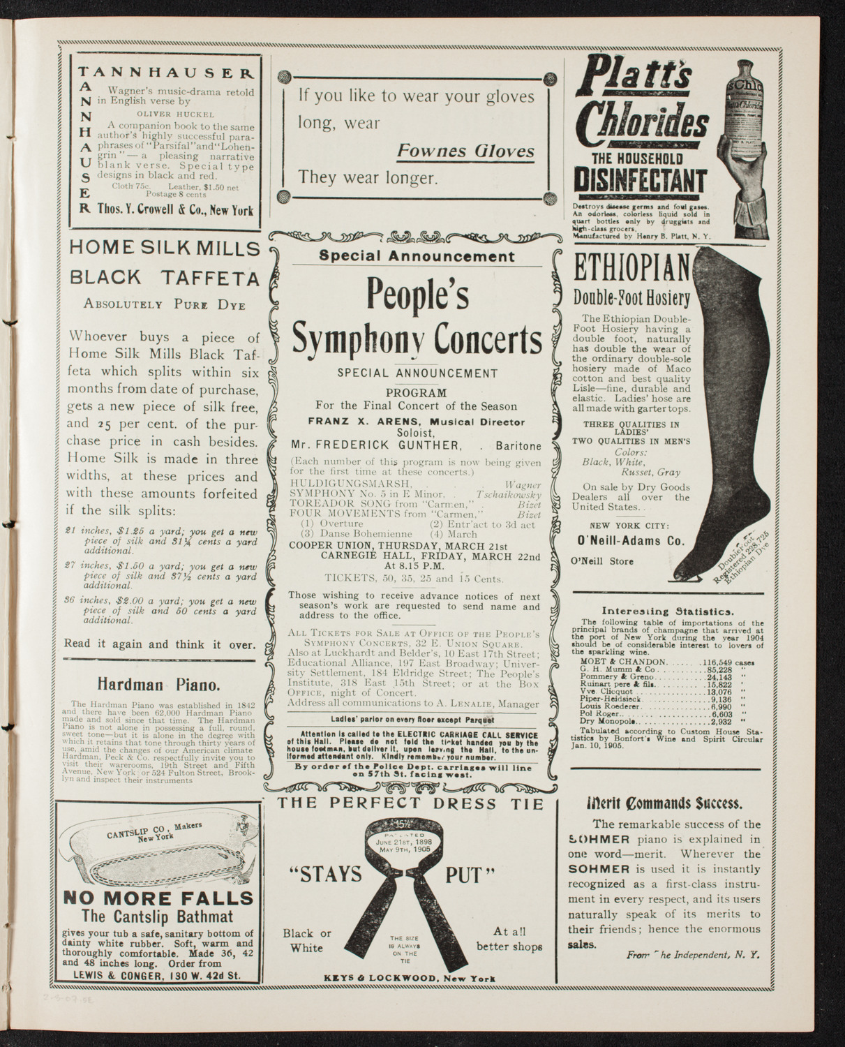 New York College of Music, February 3, 1907, program page 9