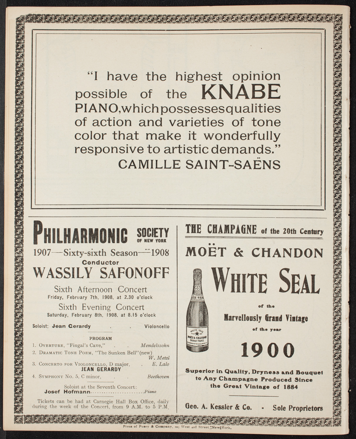 Burton Holmes Travelogue: Paris, January 26, 1908, program page 12