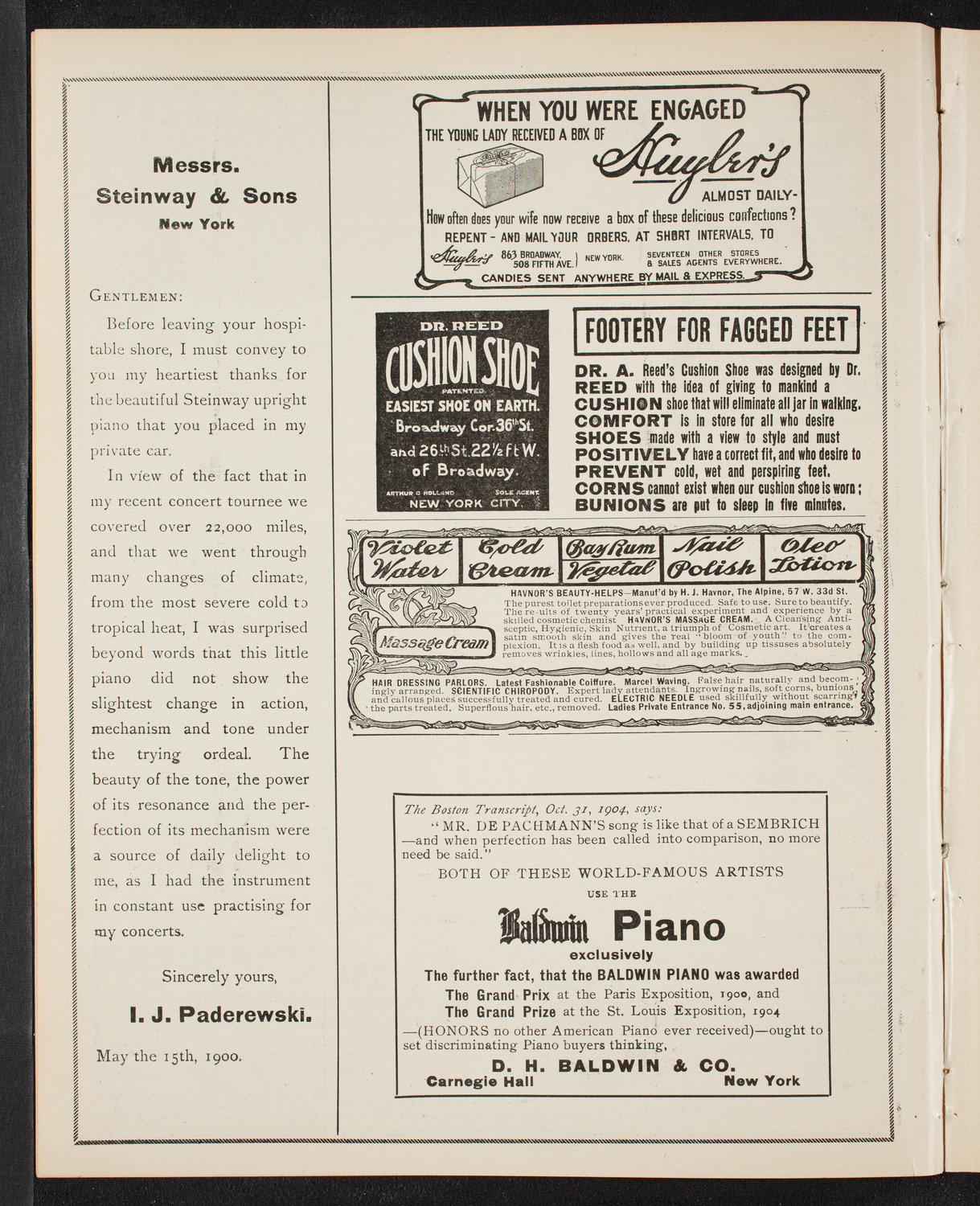 Burton Holmes Travelogue: Round About London, March 26, 1905, program page 4