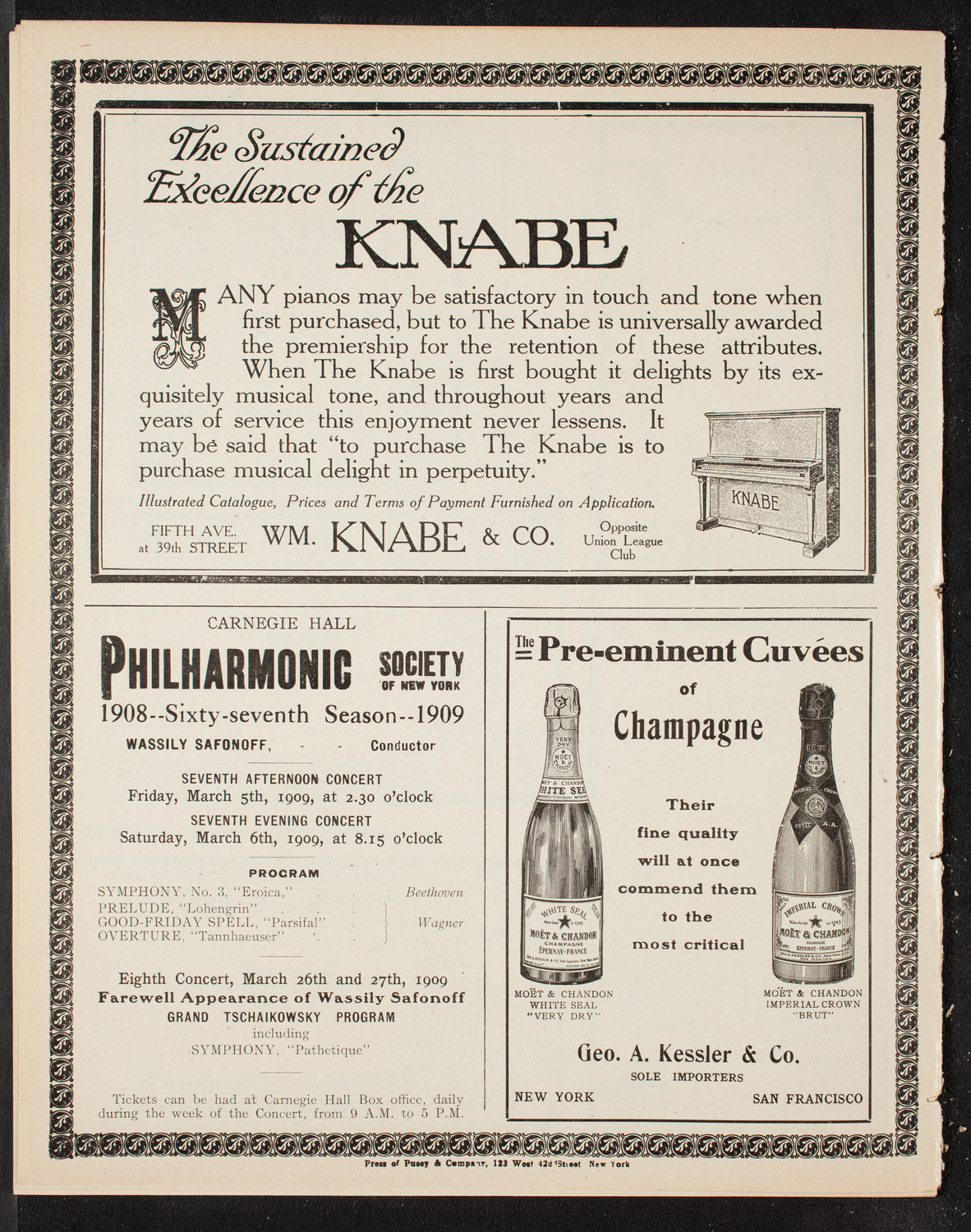 New York Philharmonic, February 13, 1909, program page 14