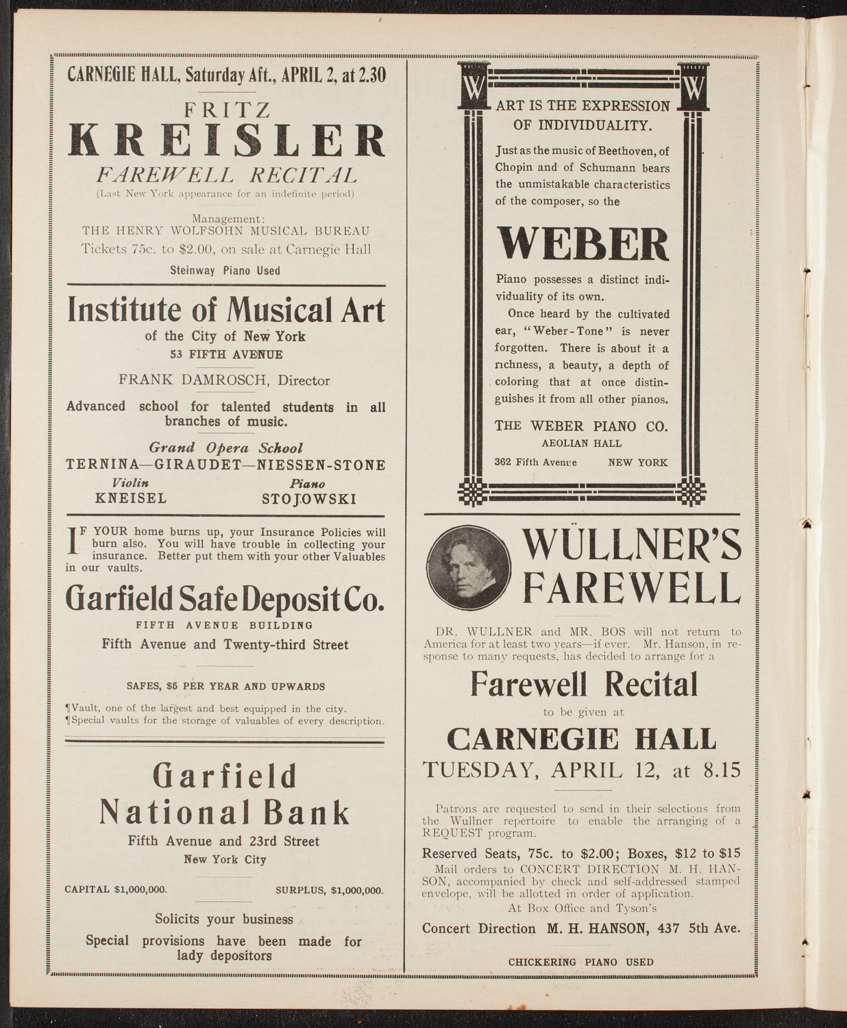 Boston Symphony Orchestra, March 26, 1910, program page 6