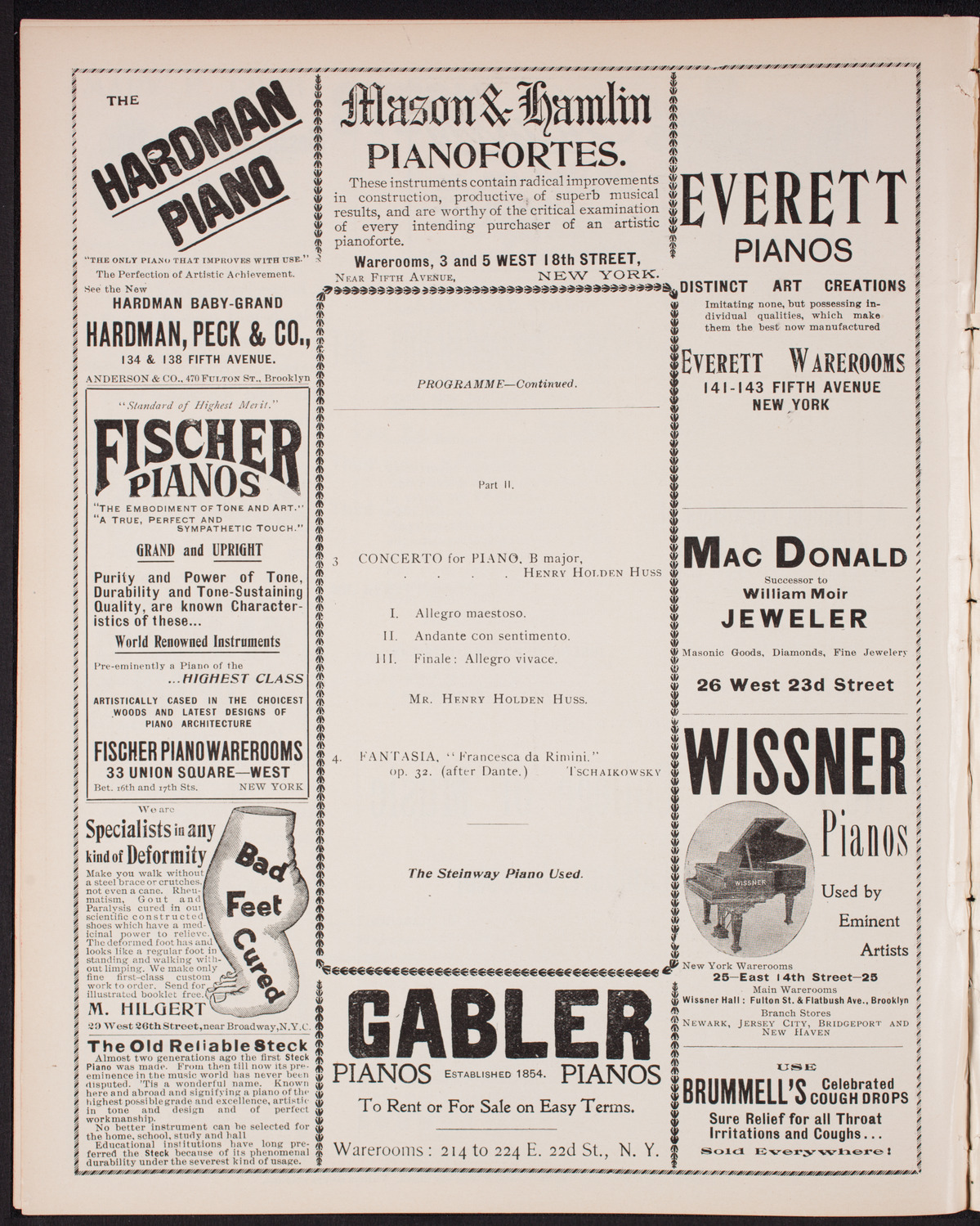 New York Philharmonic, December 21, 1900, program page 6