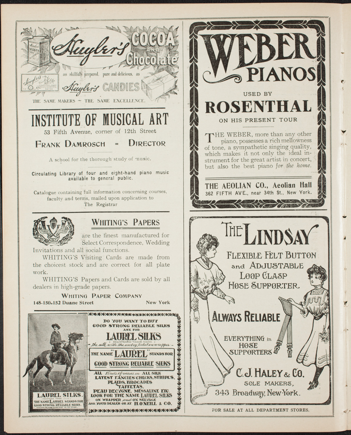New York Philharmonic, January 26, 1907, program page 6