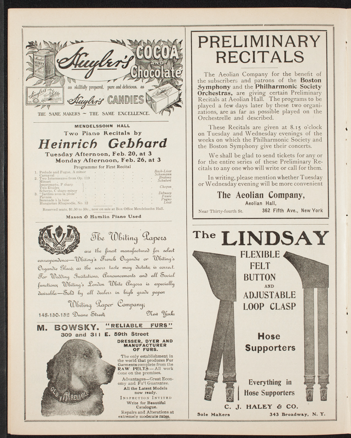 Boston Symphony Orchestra, February 17, 1906, program page 6