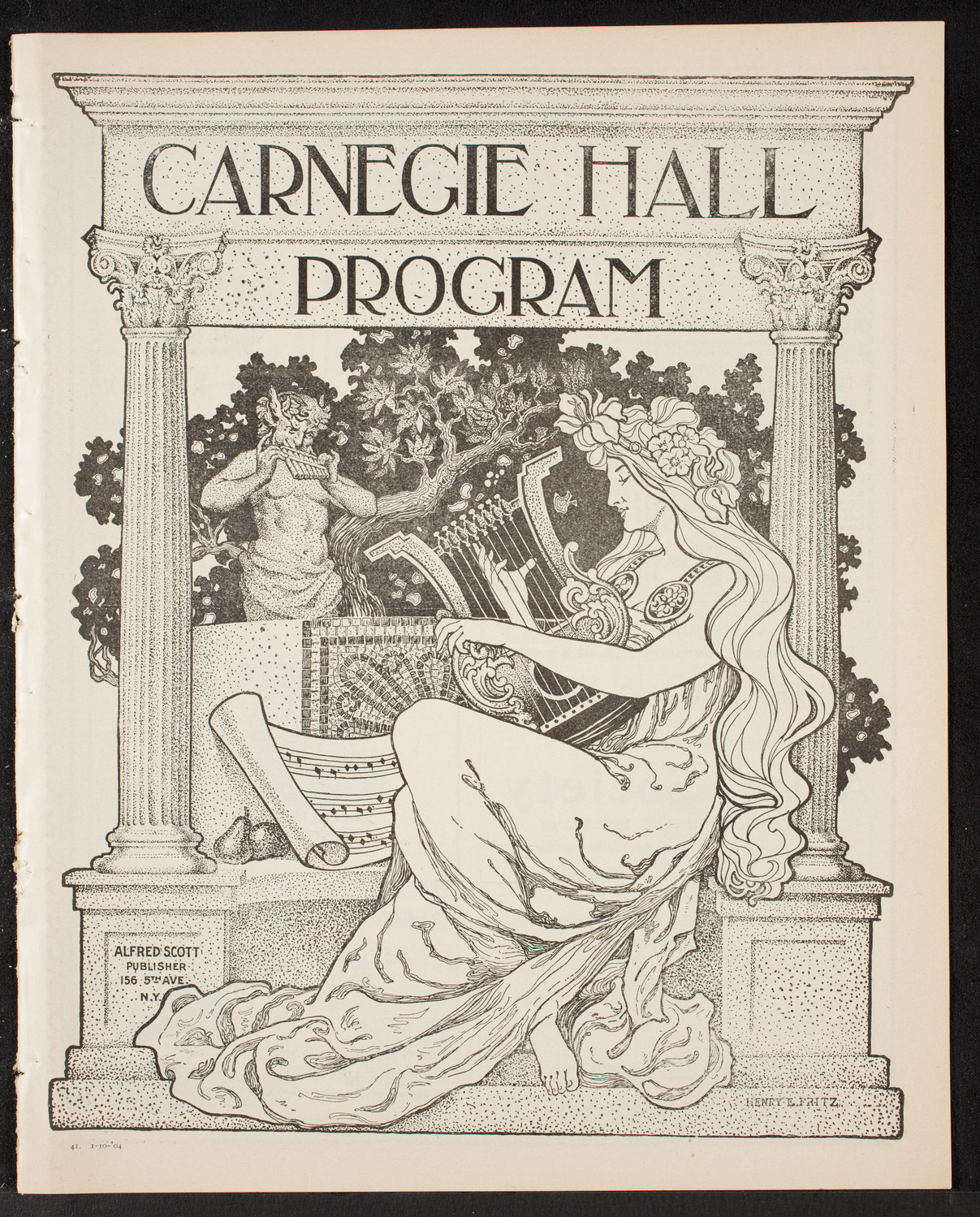 New York Symphony Orchestra, January 10, 1904, program page 1
