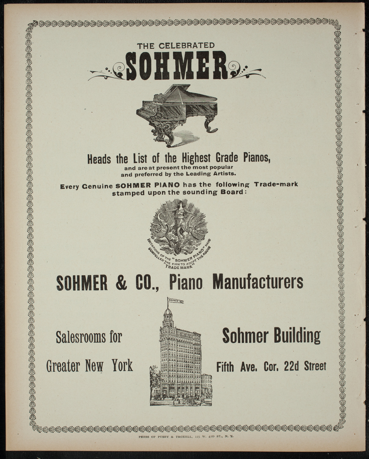 Amateur Comedy Club, April 5, 1899, program page 8