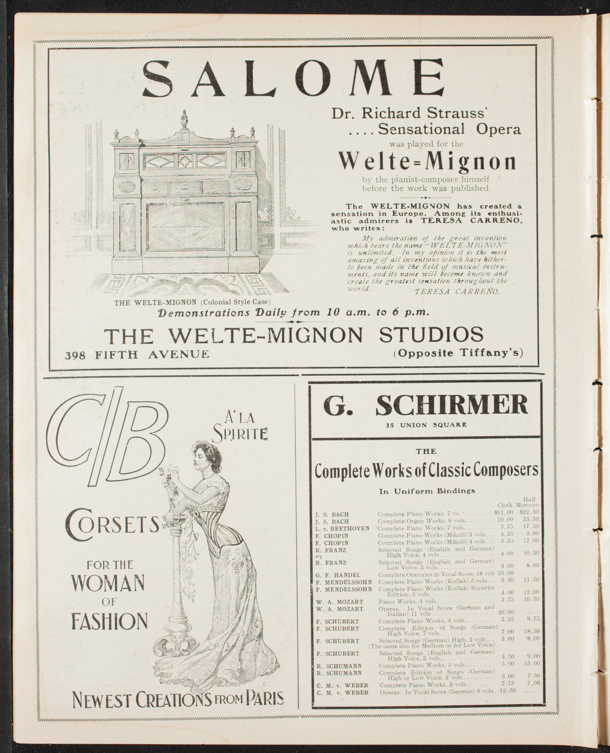 Young Men's Symphony Orchestra of New York, April 28, 1907, program page 8