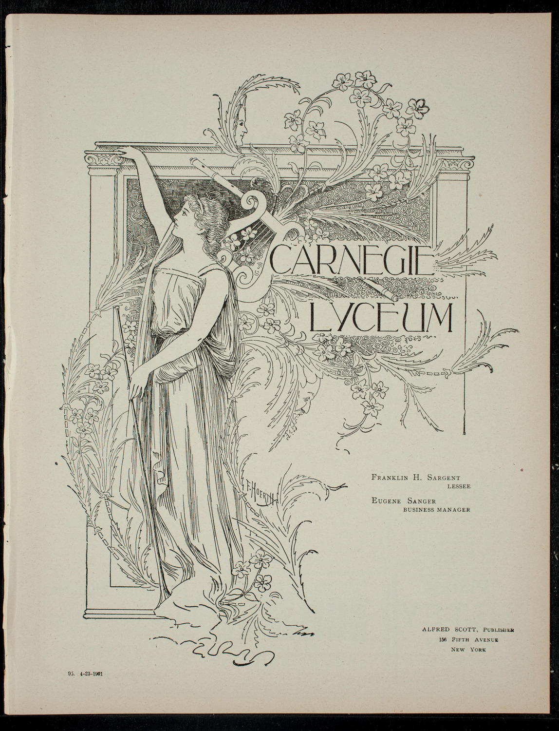 American Academy of Dramatic Arts Final Examination, April 23, 1901, program page 1