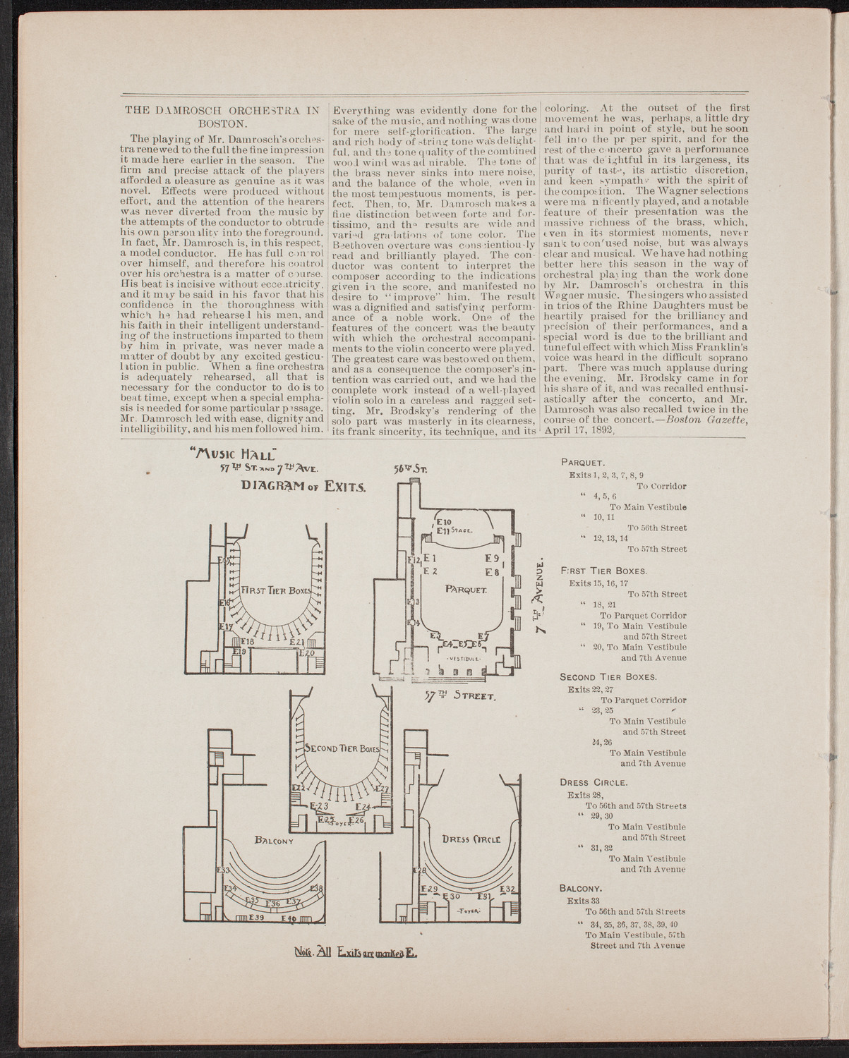 Urania Scientific Theatre, April 25, 1892, program page 10