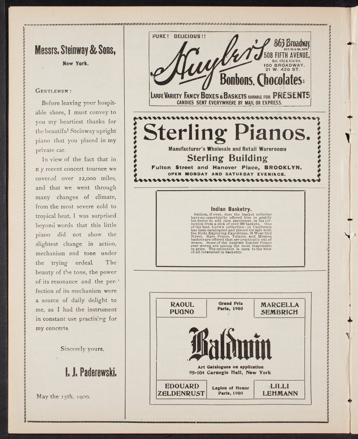 Oratorio Society of New York, March 26, 1903, program page 4