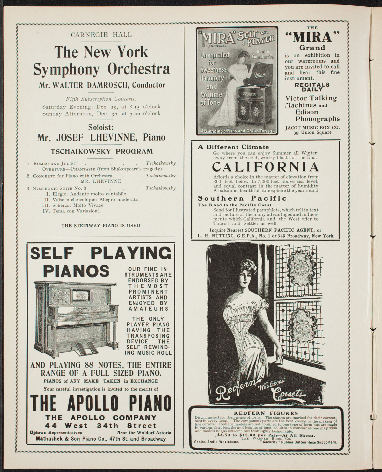 Royal Welsh Male Choir, December 16, 1906, program page 2