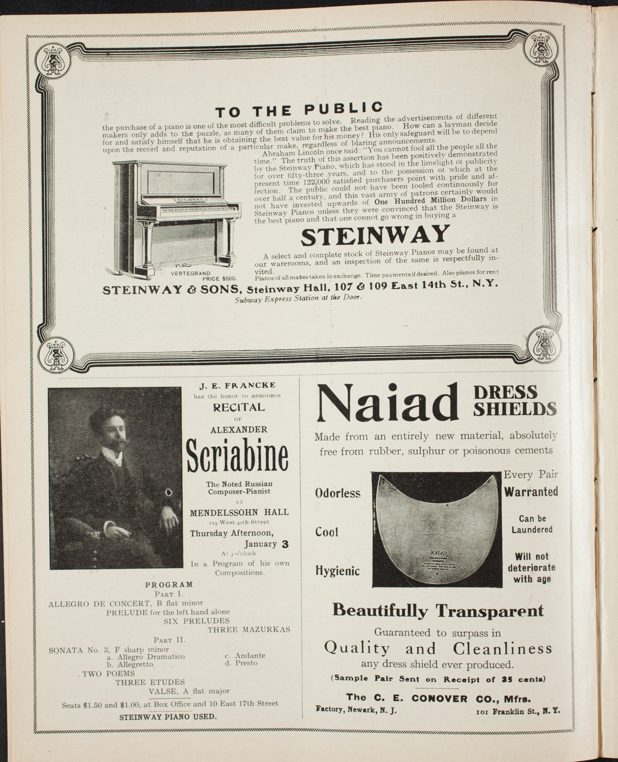 People's Symphony Concert, December 28, 1906, program page 4
