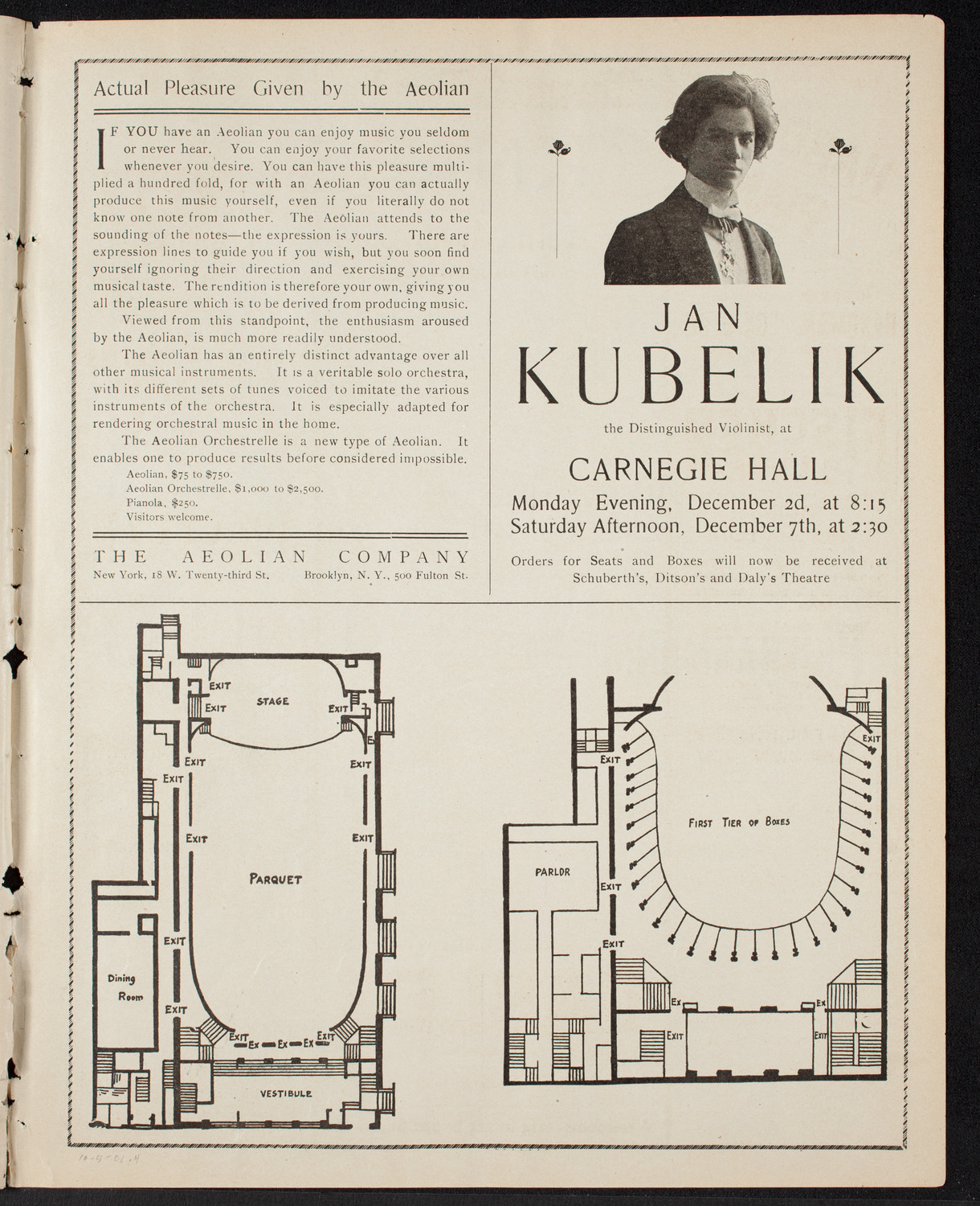 Metropolitan Street Railway Association Vaudeville Program, October 5, 1901, program page 7