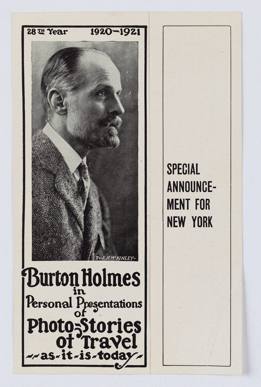 Burton Holmes Travelogues, 1921