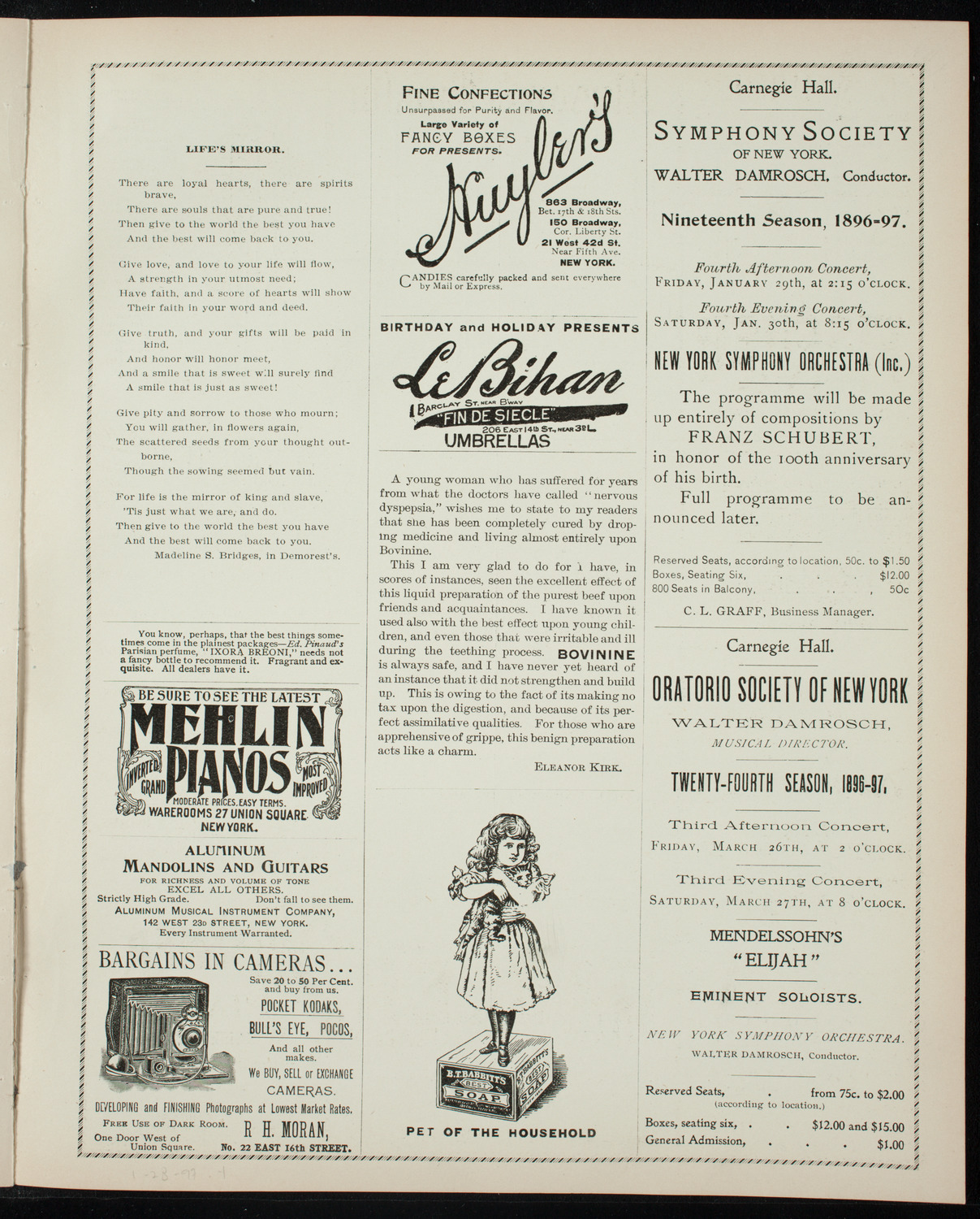 Benefit: Post-Graduate Hospital of New York, January 28, 1897, program page 7