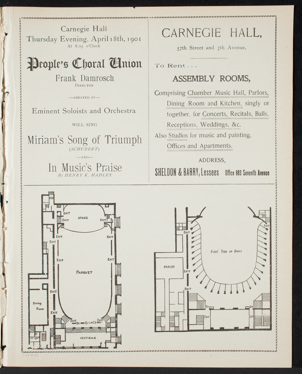 Lecture by Elbert Hubbard - "Roycroft Ideals", March 24, 1901, program page 7