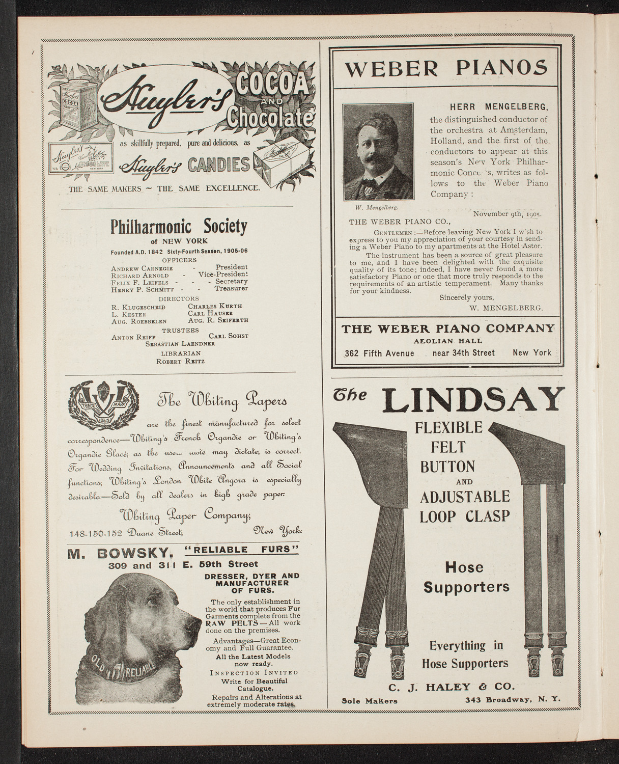 Boston Symphony Orchestra, January 11, 1906, program page 6