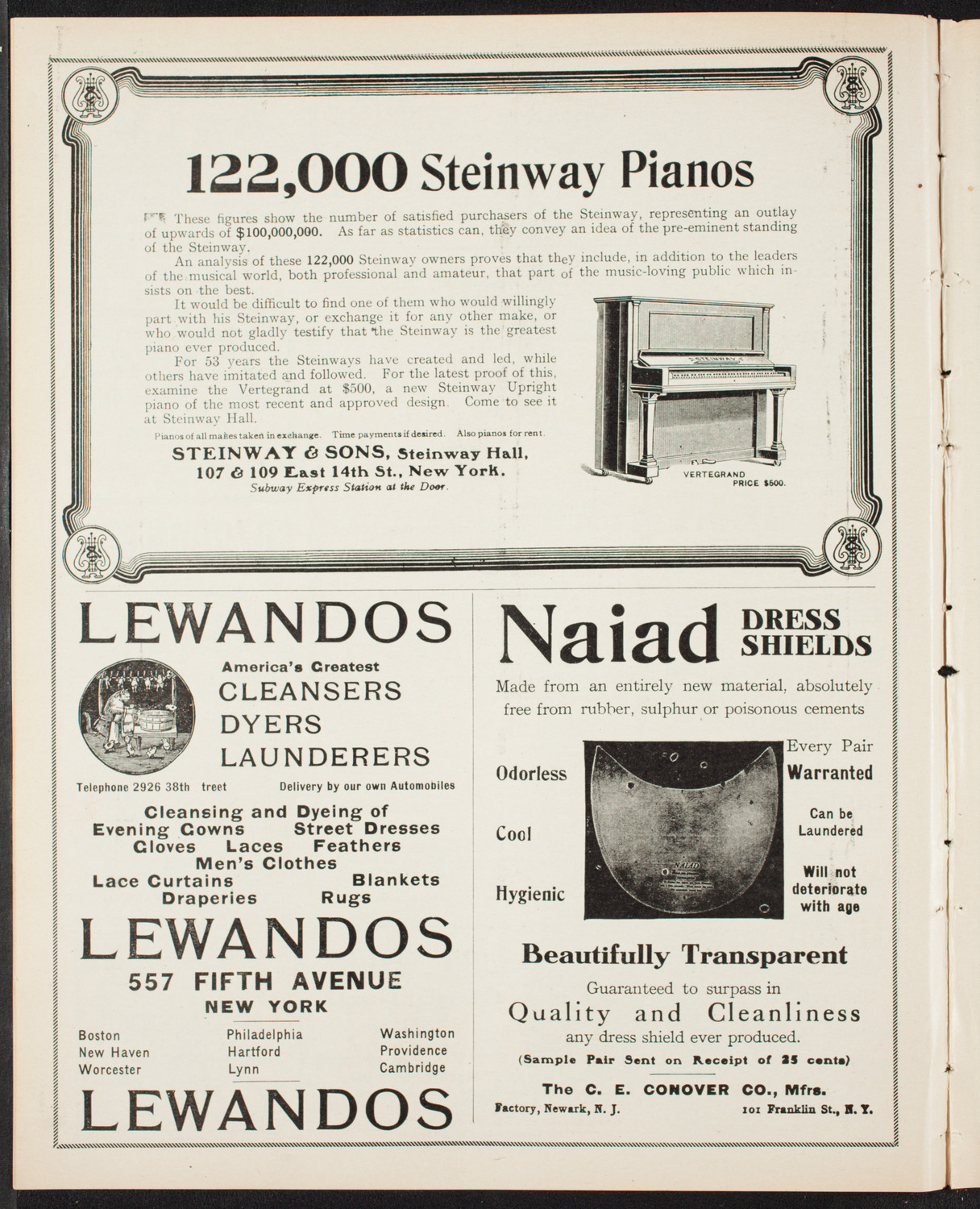 New York Symphony Orchestra, March 10, 1907, program page 4