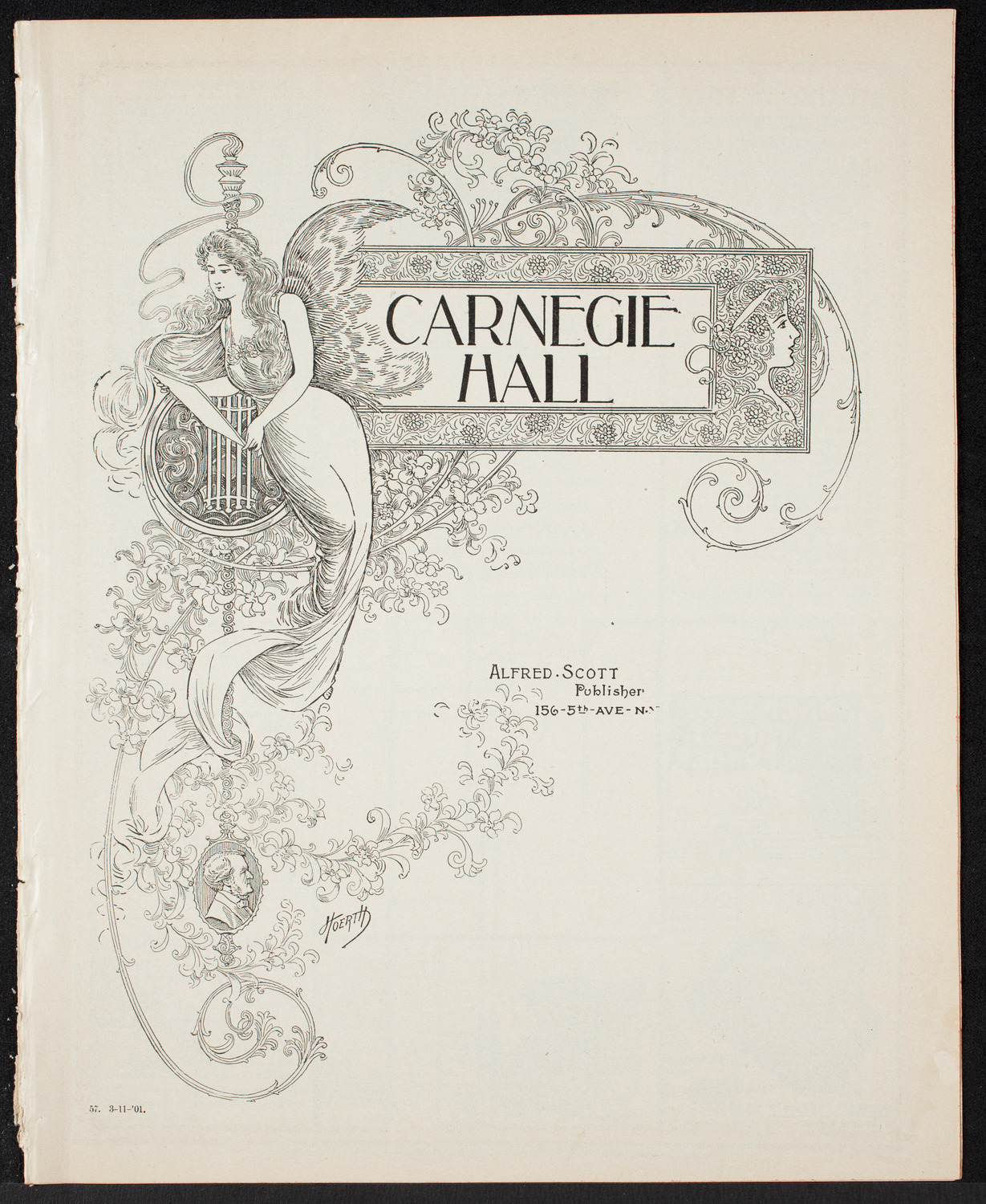 Josef Hofmann, Piano, March 11, 1901, program page 1