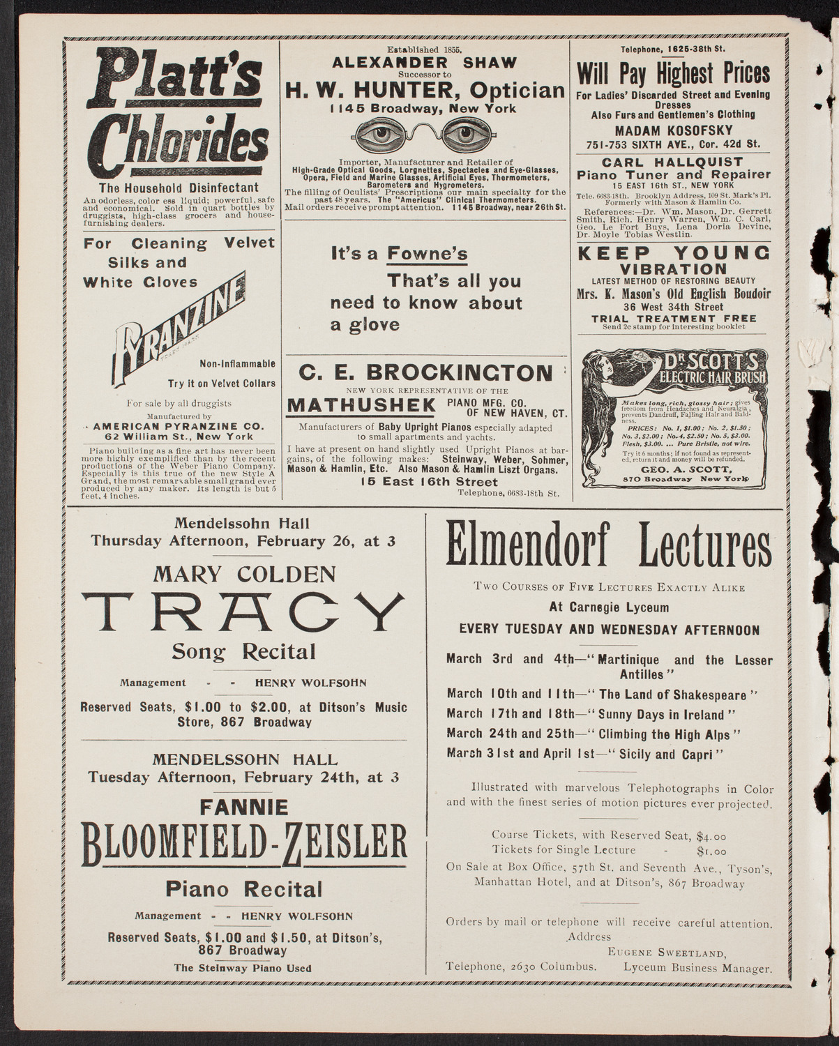 Meeting: YMCA/ Mass Meeting for Men, February 8, 1903, program page 2