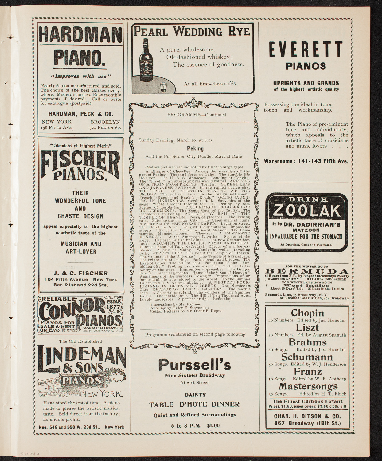 Lecture by Burton Holmes, March 13, 1904, program page 7