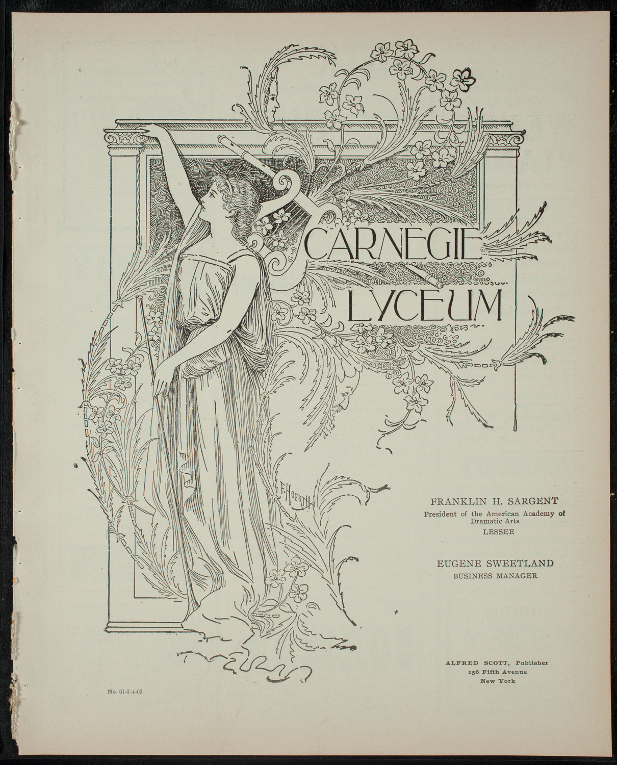 Elmendorf Lecture: Martinique and the Lesser Antilles, March 4, 1903, program page 1