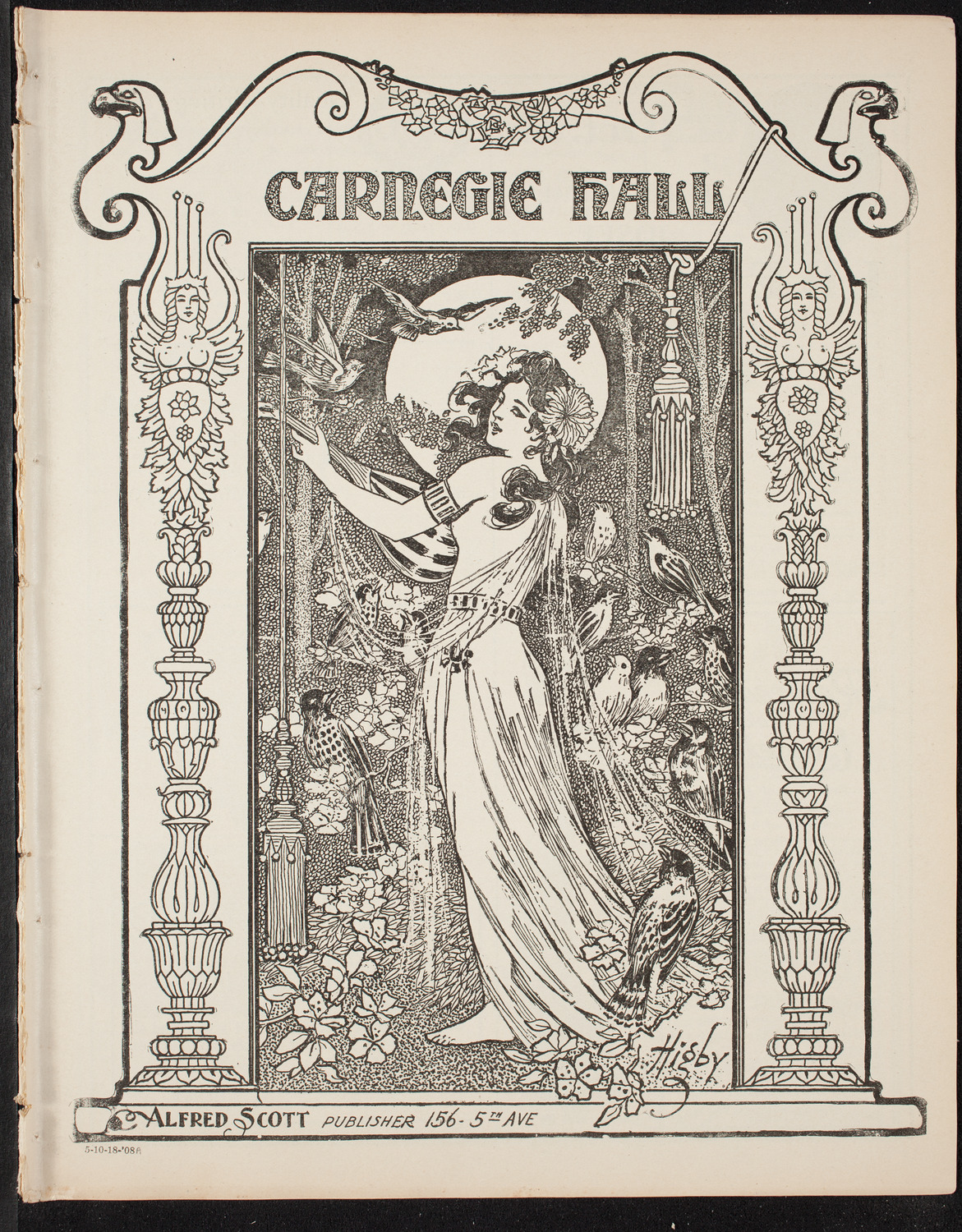 Johanna Gadski, Soprano, October 18, 1908, program page 1