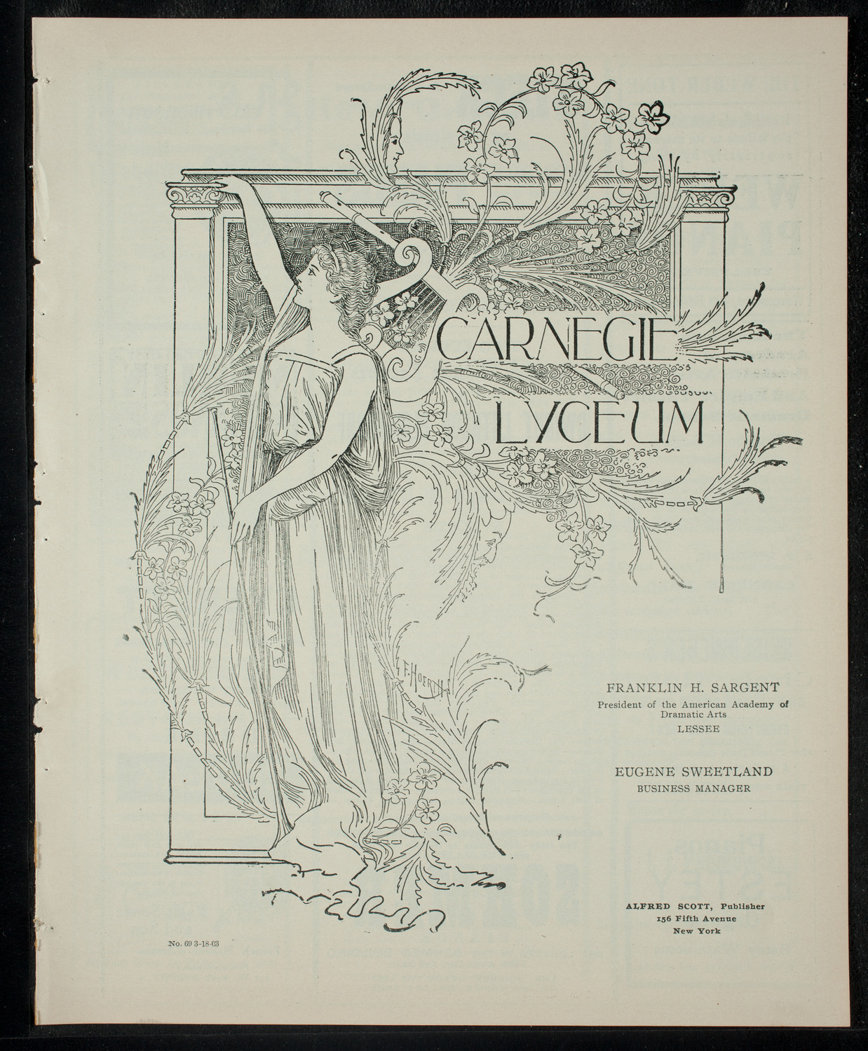 Elmendorf Lecture: Sunny Days in Ireland, March 18, 1903, program page 1
