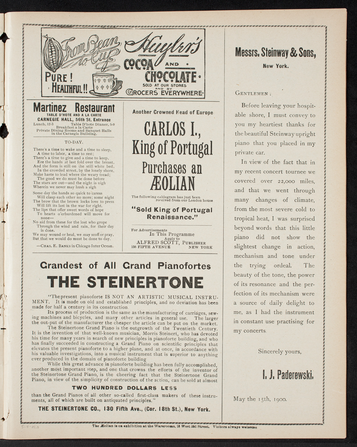 Anniversary Program of Mount Olivet Baptist Church, May 5, 1901, program page 5